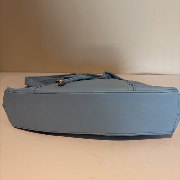 Vintage Y2K Mini Underarm Shoulder Bag Powder Blue Ruffled Lorelai Gilmore NWOT - Picture 6 of 11